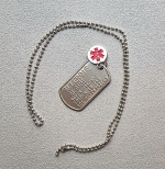 Dogtag allergie alarm RVS  Dogtag allergie alarm RVS