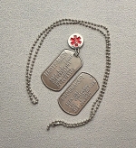 Dogtag HARTFALEN OF PACEMAKER RVS Dogtag HARTFALEN OF PACEMAKER RVS