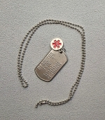 Dogtag Diabetes 1 of 2 RVS Dogtag Diabetes 1 of 2 RVS