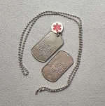 Dogtag doof of slechthorend RVS  Dogtag doof of slechthorend RVS