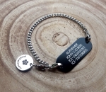 Alzheimer of dementie armband gegraveerd 1 of 2 zijde gravure 