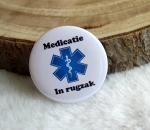 Medische button medicatie in tas of rugzak 5cm