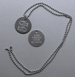 Ketting sterrenbeeld penning 2-zijde gravure roestvaststaal