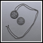 Ketting sterrenbeeld penning 2-zijde gravure roestvaststaal