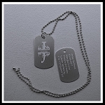 Dogtag monogram en naam aluminium