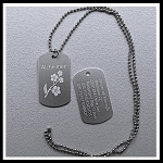 Dogtag Alzheimer of Dementie 2-zijde gravure met RVS ketting