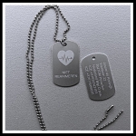 Dogtag niet reanimeren 2-zijde gravure aluminium RVS ketting