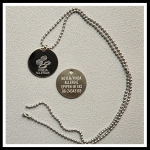 Ketting allergie divers penning RVS 2-zijde gravure incl. nikkelvrije ketting  