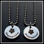 Alzheimer/Dementie bedel RVS aan rvs balletjes ketting