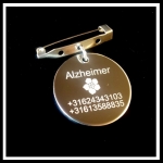Alzheimer of dementie speld Roestvaststaal