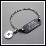 Alzheimer of dementie armband gegraveerd 1 of 2 zijde gravure 