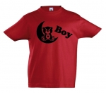 Kinder t-shirt bedrukt met naam en beer op maan Kinder t-shirt bedrukt met naam en beer op maan