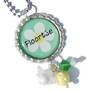 Ketting met naam model: "bloemen"  