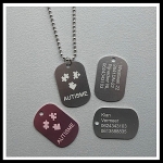 Dogtag Autisme mini aluminium gegraveerd