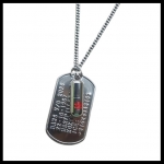Dogtag medisch incl. rvs pillenkokertje aan rvs ketting 