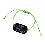 Armband SOS gegraveerd verstelbaar model dogtag mini zwart