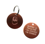 Hondenpenning messing/rose koper naar keuze gegraveerd met afbeelding naar keuze Hondenpenning messing/rose koper naar keuze gegraveerd met afbeelding naar keuze