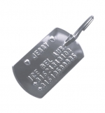 Hondenpenning dogtag RVS incl. rvs sleutelring Hondenpenning dogtag RVS incl. rvs sleutelring