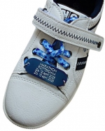 Shoe tag gegraveerd aluminium in kleur Shoe tag gegraveerd aluminium in kleur