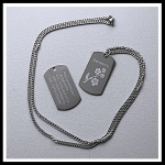 Dogtag RVS zilver gegraveerd Alzheimer/Dementie 