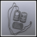 Dogtag medisch teken 2 keuzemogelijkheden 2-zijde gravure