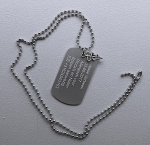 Dogtag gegraveerd met bedel esculaap aluminium Dogtag gegraveerd met bedel esculaap aluminium