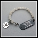 Niet reanimeren armband edelsteen gegraveerd 1 of 2 zijde gravure