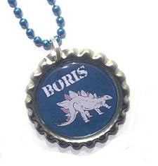 Ketting met naam model: "dinosaurus"   