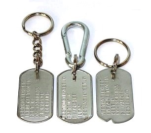 Dogtag RVS met sleutelhanger Dogtag RVS met sleutelhanger