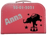 Geboortekoffertje olifant circus gepersonaliseerd diverse kleuren   Geboortekoffertje olifant circus gepersonaliseerd diverse kleuren
