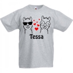 t-shirt met naam en lama's t-shirt met naam en lama's