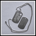Medische dogtag medical alert 2-zijde gravure ALUMINIUM