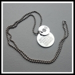 Medische penning gegraveerd aluminium incl. nikkelvrije ketting