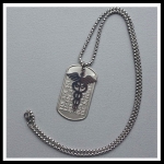 Medische dogtag met RVS bedel esculaap incl. RVS ketting 60cm