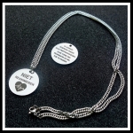 Niet reanimeren penning rond en grove RVS ketting 70cm  