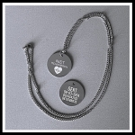 Niet reanimeren penning RVS 2-zijde gravure RVS ketting  