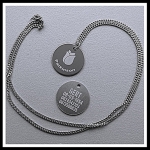 Ketting Parkinson penning RVS 2-zijde gravure RVS ketting  