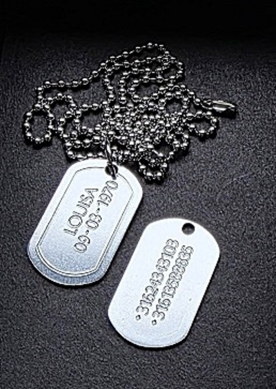 Identiteitsplaatje tiny zilver alkeme gegraveerd