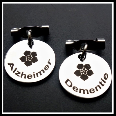 Alzheimer/Dementie bedel RVS aan speldje