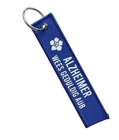 Alzheimer of Dementie sleutelhanger 2-zijde bedrukking mogelijk